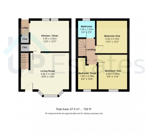 Floor Plan Image for 3 Bedroom End of Terrace House for Sale in Pearson Avenue, Coventry