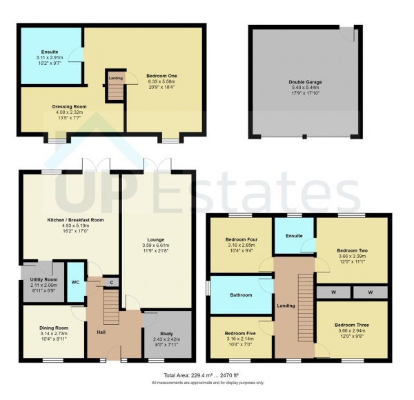 Floor Plan Image for 5 Bedroom Detached House for Sale in Helsinki Drive, Hinckley