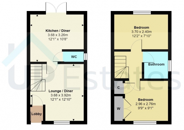 Floor Plan Image for 2 Bedroom Semi-Detached House for Sale in Lapwing Place, Canley, Coventry