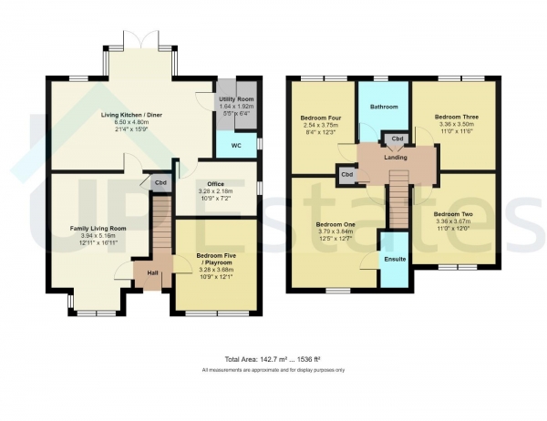 Floor Plan Image for 5 Bedroom Detached House for Sale in Amelia Crescent, Copeswood, Coventry