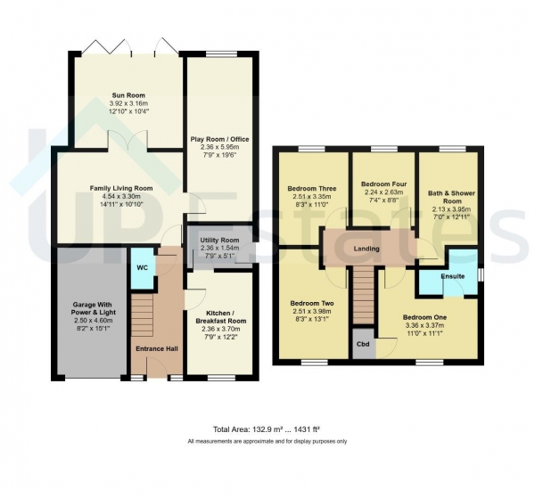 Floor Plan Image for 4 Bedroom Detached House for Sale in Greenleaf Close, Mount Nod, Coventry