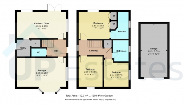 Floor Plan Image for 3 Bedroom Detached House for Sale in Skylark Fields, Weddington, Nuneaton