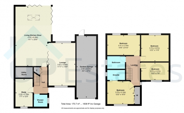 Floor Plan Image for 4 Bedroom Detached House for Sale in Clay Avenue, St. Nicolas Park, Nuneaton