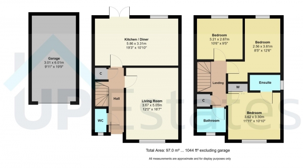 Floor Plan Image for 3 Bedroom Detached House for Sale in Armstrong Road, Heart of England Way, Nuneaton