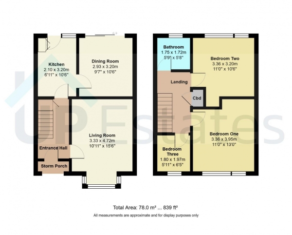 Floor Plan Image for 3 Bedroom End of Terrace House for Sale in Berkswell Road, Coventry