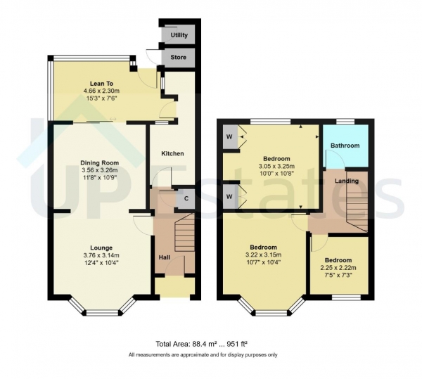 Floor Plan Image for 3 Bedroom Semi-Detached House for Sale in Kempley Avenue, Coventry