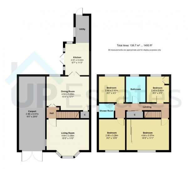 Floor Plan Image for 4 Bedroom Semi-Detached House for Sale in Cromwell Lane, Burton Green, Kenilworth