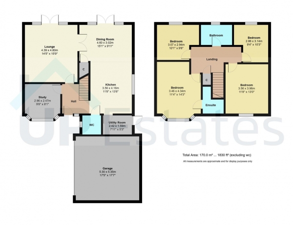 Floor Plan Image for 4 Bedroom Detached House for Sale in Flanders Close, Burbage