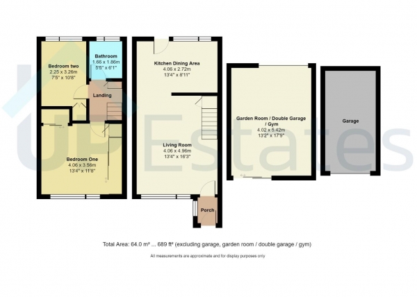 Floor Plan Image for 2 Bedroom Terraced House to Rent in Devoran Close, Exhall, Coventry