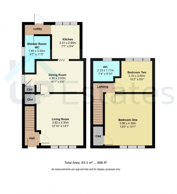 Floor Plan Image for 2 Bedroom Semi-Detached House for Sale in Poole Road, Coundon, Coventry