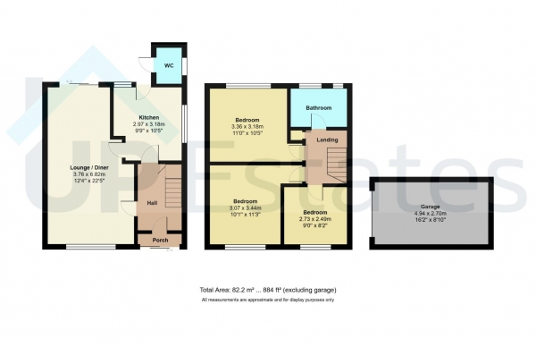 Floor Plan Image for 3 Bedroom Terraced House for Sale in Ullswater Road, Binley, Coventry