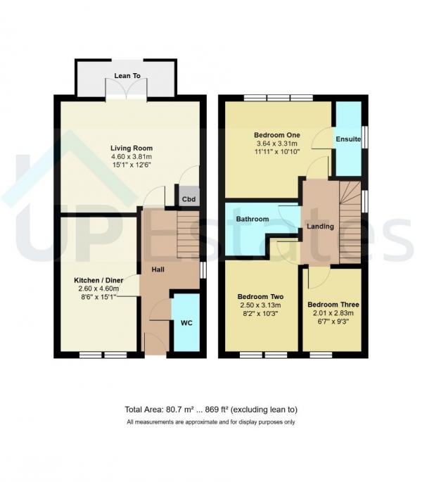 Floor Plan Image for 3 Bedroom Semi-Detached House for Sale in Tamar Mews, Coventry