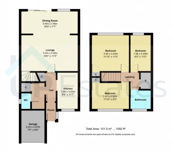 Floor Plan Image for 3 Bedroom End of Terrace House for Sale in Norman Ashman Coppice, Binley Woods