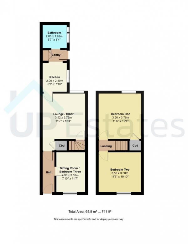 Floor Plan Image for 2 Bedroom Terraced House for Sale in Marlborough Road, Coventry