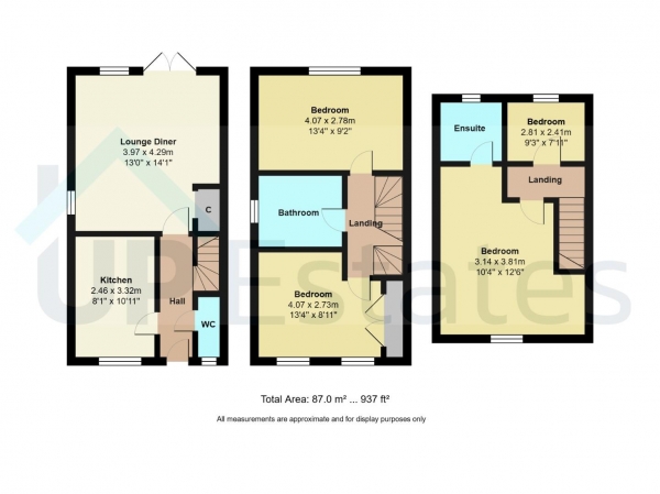 Floor Plan Image for 4 Bedroom Semi-Detached House for Sale in Coney Lane, Hawkesbury Village, Coventry