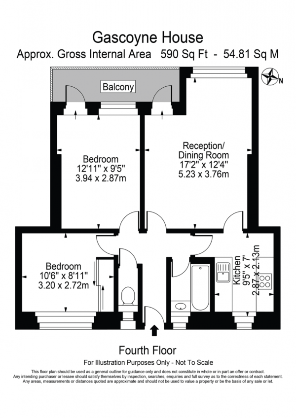 Floor Plan Image for 2 Bedroom Apartment for Sale in Gascoyne Road