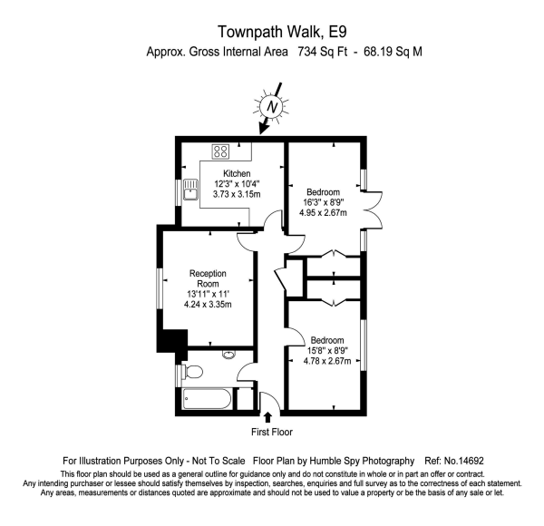 Floor Plan Image for 2 Bedroom Apartment for Sale in Waterside Apartment on Towpath Walk