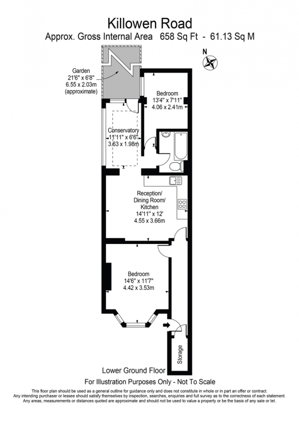 Floor Plan Image for 2 Bedroom Apartment for Sale in Killowen Road, Victoria Park E9