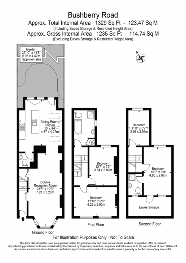 Floor Plan Image for 4 Bedroom Terraced House for Sale in Bushberry Road, London