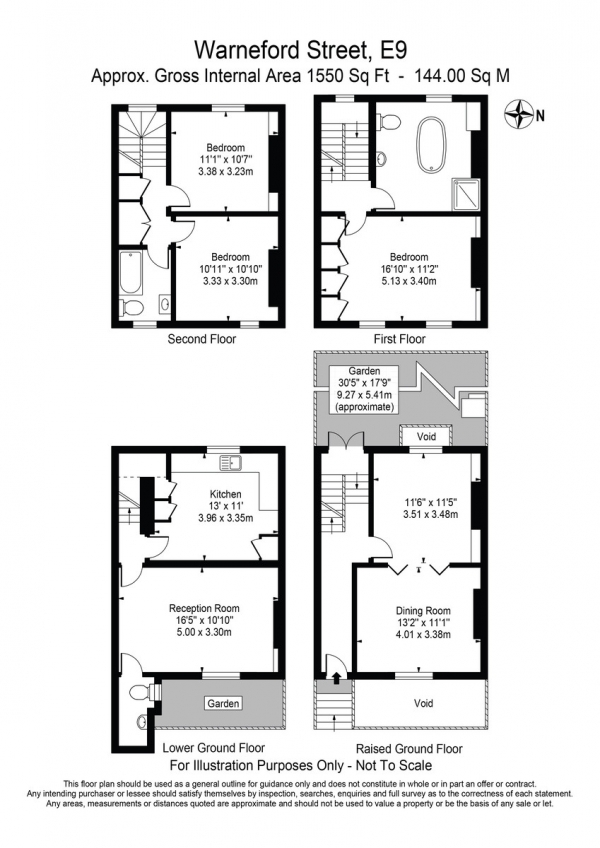 Floor Plan Image for 4 Bedroom Terraced House for Sale in Warneford Street, London