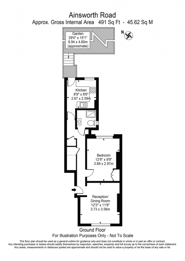 Floor Plan Image for 1 Bedroom Apartment for Sale in Beautiful Garden Apartment