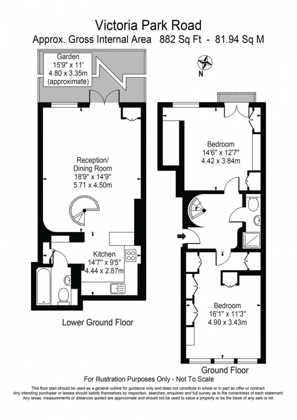 Floor Plan Image for 2 Bedroom Apartment for Sale in Victoria Park Road