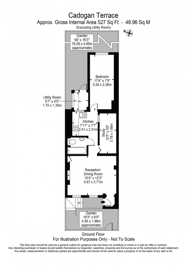 Floor Plan Image for 1 Bedroom Apartment for Sale in Cadogan Terrace, London