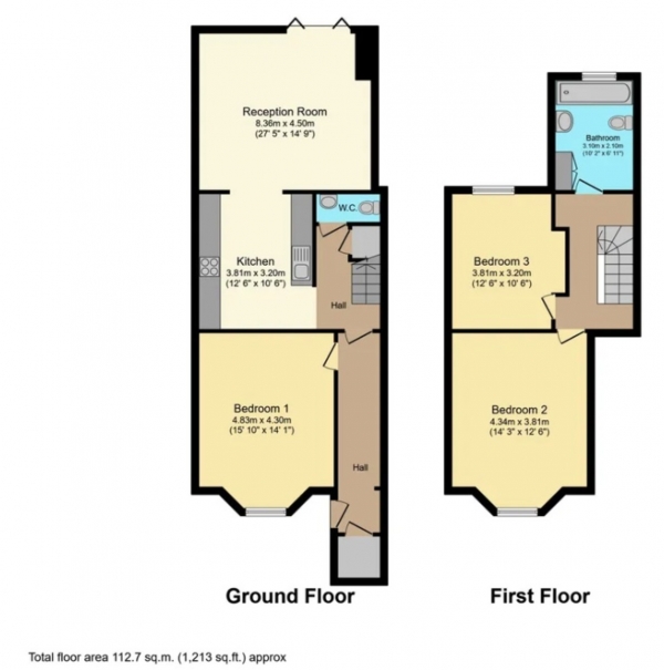 Floor Plan Image for 3 Bedroom Ground Maisonette for Sale in Southborough Road, Victoria Park Village