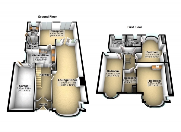 Floor Plan Image for 4 Bedroom Semi-Detached House for Sale in Longwood Gardens, Clayhall