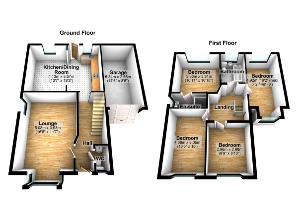 Floor Plan Image for 4 Bedroom Detached House for Sale in Tomswood Hill, Chigwell Borders