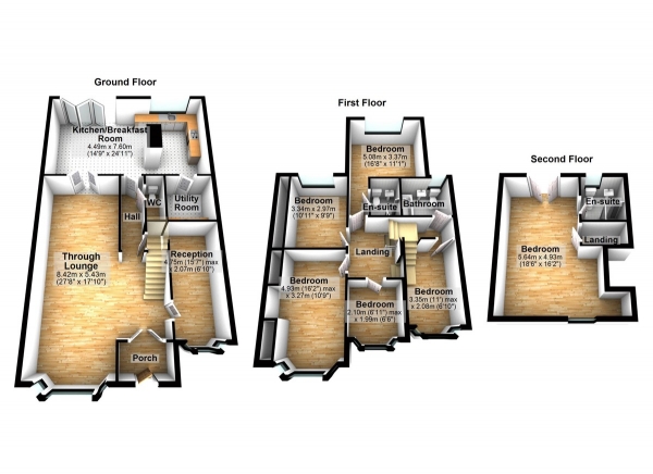 Floor Plan Image for 6 Bedroom End of Terrace House for Sale in Queenborough Gardens, Gants Hill