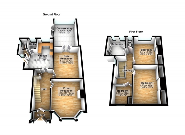 Floor Plan Image for 3 Bedroom Semi-Detached House for Sale in Sunnymede Drive, Barkingside