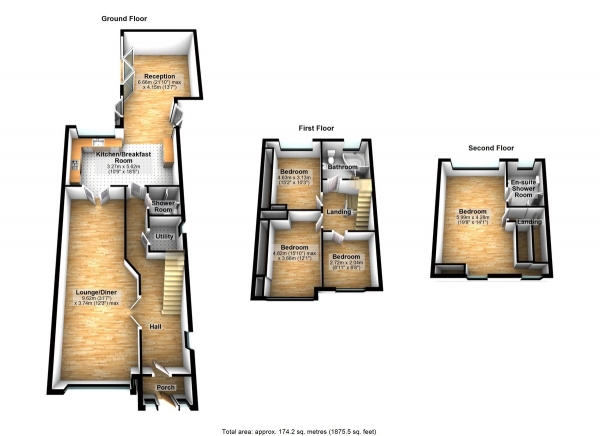 Floor Plan Image for 4 Bedroom Semi-Detached House for Sale in Herent Drive, Clayhall