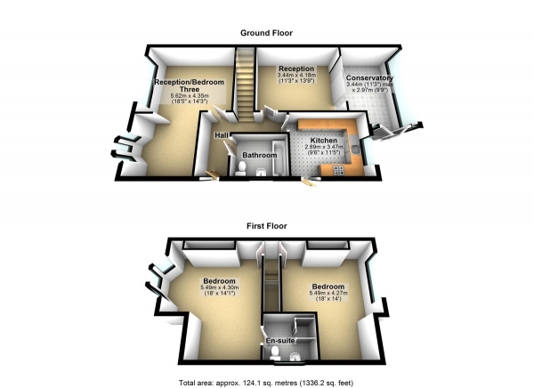 Floor Plan Image for 2 Bedroom Semi-Detached House for Sale in Woodville Gardens, Barkingside