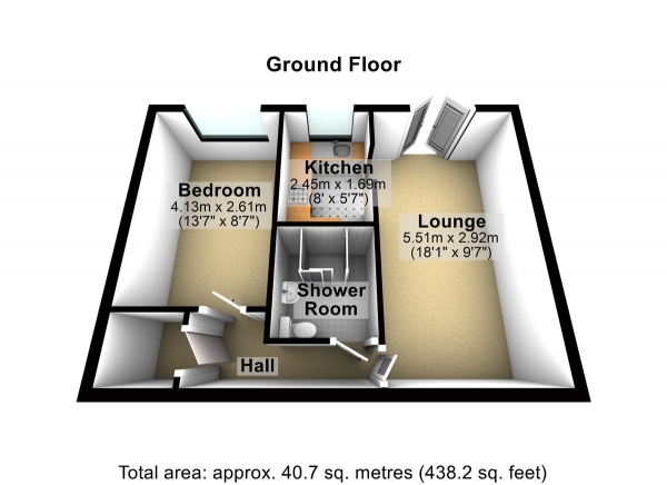 Floor Plan Image for 1 Bedroom Ground Flat for Sale in Winningales Court, Vienna Close, Clayhall