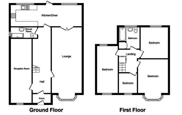 Floor Plan Image for 4 Bedroom Terraced House for Sale in Glenthorne Gardens, Barkingside