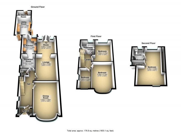 Floor Plan Image for 4 Bedroom Semi-Detached House for Sale in Monkswood Gardens, Clayhall