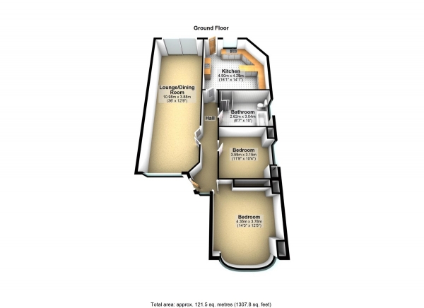 Floor Plan Image for 2 Bedroom Semi-Detached Bungalow for Sale in Queenborough Gardens, Gants Hill