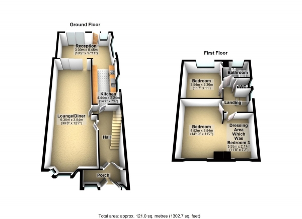 Floor Plan for 3 Bedroom Semi-Detached House for Sale in St. Clair Close, Clayhall, IG5, 0PA - OIRO &pound525,000