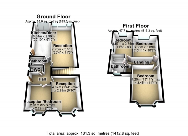 Floor Plan Image for 4 Bedroom Semi-Detached House for Sale in Woodville Gardens, Barkingside