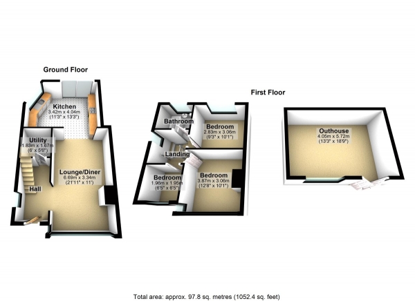 Floor Plan Image for 3 Bedroom Semi-Detached House for Sale in Rushden Gardens, Clayhall