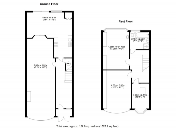 Floor Plan Image for 3 Bedroom Terraced House for Sale in Stradbroke Grove, Ilford