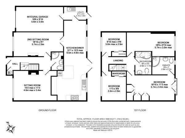 Floor Plan Image for 4 Bedroom Detached House for Sale in Cobthorn Way, Congresbury