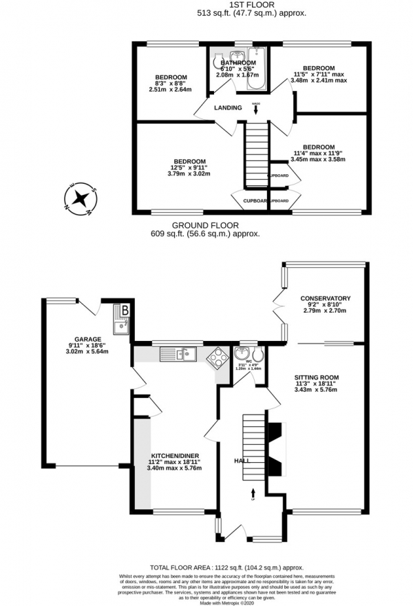 Floor Plan Image for 4 Bedroom Link Detached House for Sale in Link-detached home in Congresbury