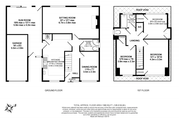 Floor Plan Image for 3 Bedroom Detached House for Sale in Newly refurbished detached home in Congresbury