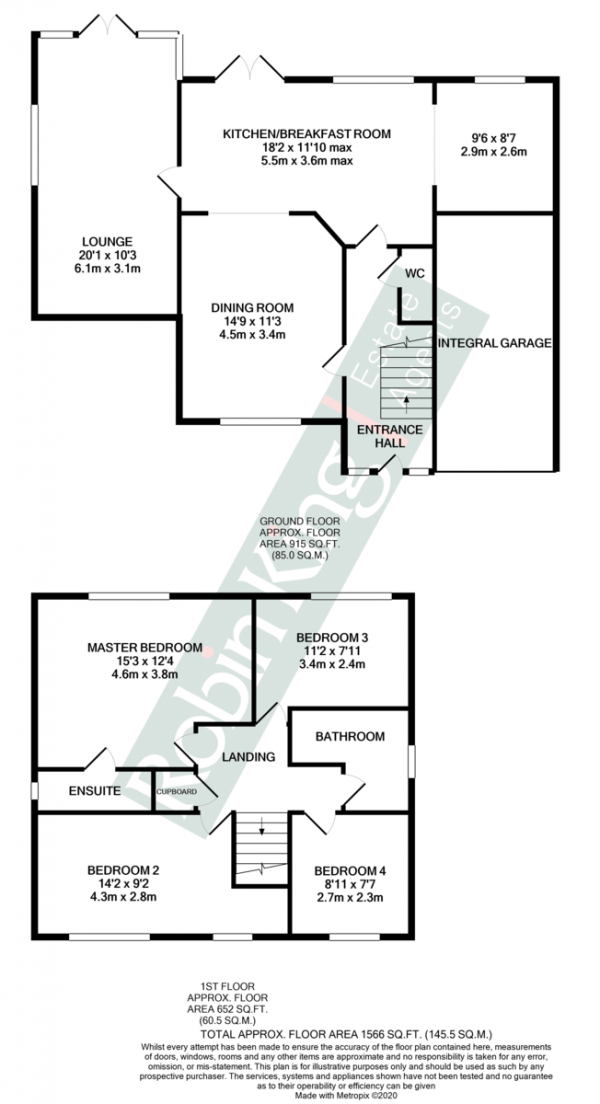 Floor Plan Image for 4 Bedroom Detached House for Sale in Superb detached home in Congresbury