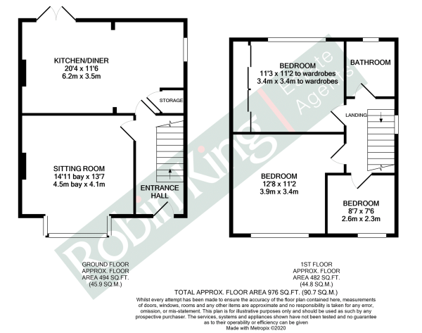 Floor Plan Image for 3 Bedroom Semi-Detached House for Sale in Traditional semi-detached home in Yatton