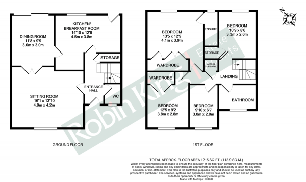 Floor Plan Image for 4 Bedroom Detached House for Sale in Detached home in Congresbury