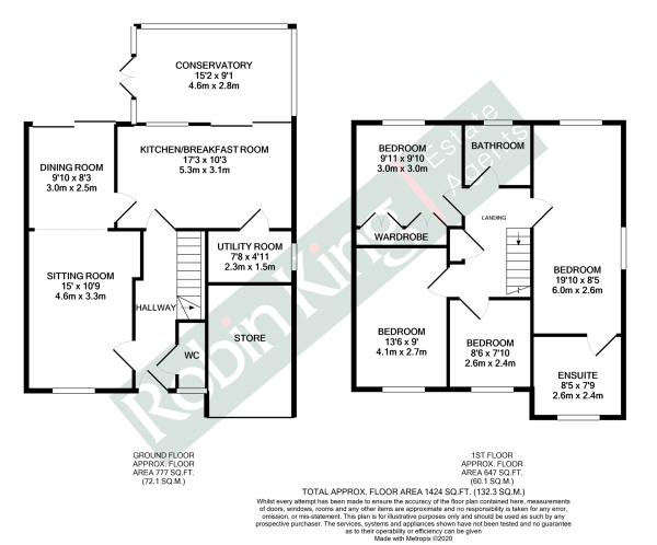 Floor Plan Image for 4 Bedroom Detached House for Sale in Detached family home in Yatton