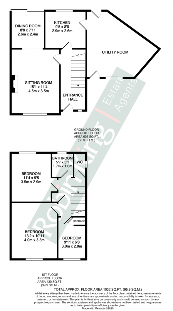 Floor Plan Image for 3 Bedroom Semi-Detached House for Sale in Semi-detached home in Congresbury